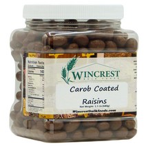Carob Covered Raisins (Sugar Sweetened) - 1.5 Lb Tub, 1
