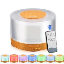 스텐 가습기 거실용 감성 컬러 세척쉬운 어메이징 필터없는 무소음 가습기, 500ml 우드 그레인 + 원격제어