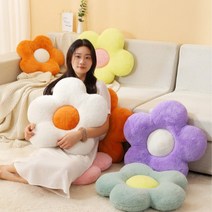 말랑하고 복원력좋은 플라워 방석 쿠션, 옐로우