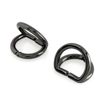 금속 오픈 더블 D 버클 패션 걸쇠 가죽 공예 가방 스트랩 벨트 핸들 어깨 의류 신발 액세서리 2 개, gun black