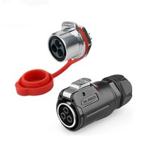 커넥터 대전류 IP65 금속 방수 전원 항공 퀵 도킹 커넥터3410121924 코어 YWLP24FOPE24mm 35A, 04 3-core 25A