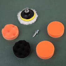자동차 광택 패드 샌딩 연마 폴리셔 7pcs 4 인치 자동 버핑 키트 기 전동 공구 액세서리 용 m14 드릴 어댑터 포함, B 3 인치, 협력사