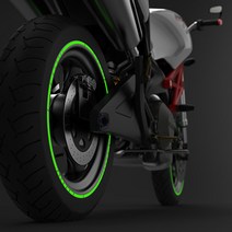 오토바이 휠스티커 18인치, 형광그린, 1개