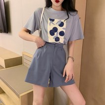 위위브렌 여성 반팔자켓 반바지 세트
