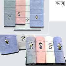 송월타월 스누피프렌지 30수 캐릭터 세면타월 결혼 돌잔치 답례품 기념품, 연보라