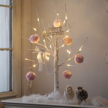 자작나무 조명 트리 풀세트 (핑크 - 60cm)