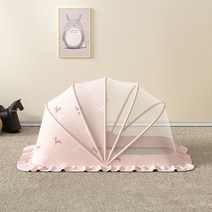 싸다구 아기 애기 침대 유아용 접이식 모기장, 그레이