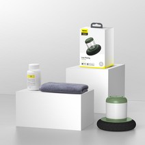 자동차광택기 무선 미니 차량 셀프 광택기 패드 폴리싱 샌딩기 baseus car polisher 스크래치 수리 수동 연마 기계 with 100ml wax for car 왁싱, 갈색