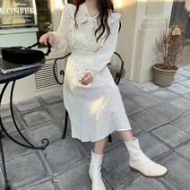 (JK) 잔잔한 플라워 패턴 화사한 원피스 소매 허리 밴딩 (PG51325)