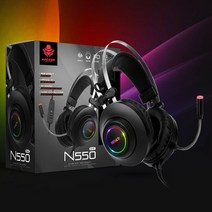 ABKON550 EnC 헤드셋(마이크 Usb Virtual 7.1 포함)RGB LED 노이즈 캔슬링