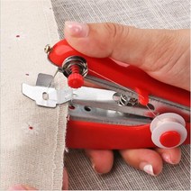 미니재봉틀 가정용 핸드 오바로크 자수 미싱기 재봉틀 1 pc 미니 바느질 무선 헬드 옷, 협력사, 레드1