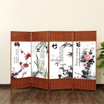 제사용병풍 매화병풍 제사병풍 나전칠기병풍 차례상병풍 병풍자수 일월도병풍 민화병풍 4폭병풍 서예병풍 자수병풍, 1.5m 높이x50cm폭 단면 4짝