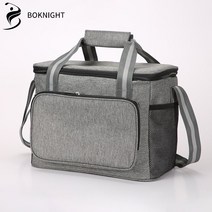 복나이트 보냉백 보냉가방 캠핑가방 보냉팩 수납가방 미니 아이스박스 직장인 도시락가방, 그레이, 휴대용
