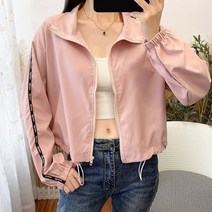 주디앤 여성 크롭 블루종 바람막이 경량점퍼