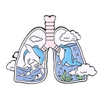 실험실 소모품 Shrubbery-동물 에나멜 핀 커스텀 고양이 여우 거북이 토끼 달팽이 식물 브로치 옷깃 배지, 한개옵션1, 14 dolphin