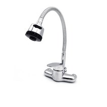 YBK 한양수전모닝 HY-229 주방용 코브라 수전 벽붙이 한개레버식 온냉수 혼합꼭지 주방 수도꼭지, 1개