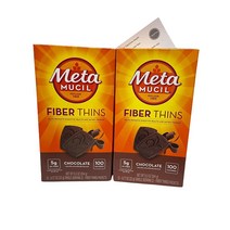 ThisNThat Metamucil 소화 건강 지원 차전자피 섬유 얇은 번들: 초콜릿 팁 카드 2개 미국직송 316492, Chocolate (2 boxes)