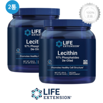 [2통] 라이프익스텐션 레시틴 가루 454g 인지질 포스파티딜 콜린 에탄올아민 이노시톨, 1개, 기본