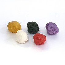 송편반죽 자연해동 찌지않고 바로 먹는 떡반죽 익반죽 송편만들기, 500g, 1개, 우리쌀클레이 빨강