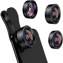 휴대폰렌즈 모든 휴대폰용 3 in 1 카메라 폰 렌즈 부착 키트 클립 온 프로 hd 매크로 렌즈 광각 렌즈 어안 렌즈, 없음