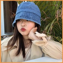 청 벙거지 모자 버킷 햇 햍 데님 추천 스타일 디자인 여친 룩 외출 데이트 패션 햇빛 보호 가리개 UV 디자인 여름 휴가 프로텍션 방학 피서 해변 소풍 피크닉 실용 예쁜 여자 리빙 다목적 가성비 다용도 남녀 남여 공용 HAT38