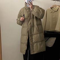 롱패딩 여2023년 겨울 P라인 한국판 도톰한 흰 오리털 무릎팍 학생 빵69212