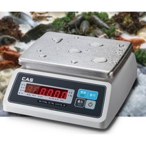 카스 방수저울 SW2-W시리즈 SW2-30EW(30kg) 5g 10g 단위 충전식 LED 디스플레이