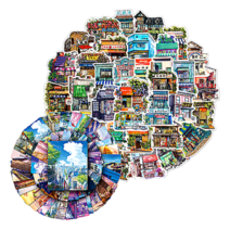 리무버블 프리미엄 방수 캐리어 노트북 다꾸 감성 스티커, 12. 일본감성 100장