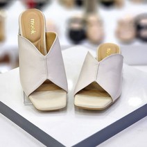 무크 여성 입술라인 절개 뮬 슬리퍼 4CM