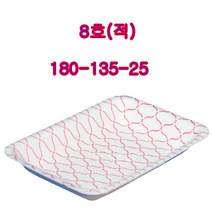 psp - 8호(적) - 정육 조개 찬기 채소 튀김 트레이 포장 담는 도시락 떡 떡접시 반찬 수산물 식기 식품 일회용 용기 일회용기 일회용품 접시 적그물 보쌈 곶감 소포장 생선 회, 1박스, 1000개