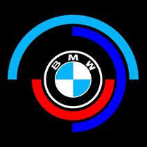 그린텍 BMW 전용 글라스 도어로고램프 B타입 2p, M 로고(무변색 렌즈), 1세트