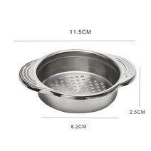 1 PCS 스테인레스 스틸 팬 냄비 스트레이너 물 필터 Recessed 손 그립 소쿠리 파스타에 대 한 쏟아져 야채 체, 02