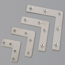 HY 기역 평철 꺽쇠 10개입 스텐레스평철 스테인레스평철, 80x80mm