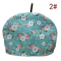 티코지 편안한 코튼 프린트 가정용 찻주전자 단열 커버 주방 먼지 신제품 1pc, 2, 1개