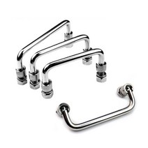 다용도 90도 접이식 문고리 캐비닛 스프링 손잡이_1P, 실버90mm