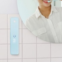 1인용 LED UV-C 원적외선 칫솔 건조기 UV 살균기 칫솔꽂이 자외선 소독기, 상품선택, 블루[514320]type