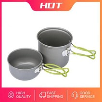 캠핑식기세트 캠핑냄비 캠핑코펠 야외 바베큐 그릴 화로대 냄비 접이식 고온 내성 요리 더블 레이어 그릇 여행