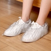 [비오는날신발덧신] L2G 신발 방수 커버 100족 비올때 일회용 비닐 덧신 비오는날 고급 레인 슈즈 발 덮개, 화이트 (100족)