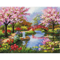 아이러브페인팅 DIY 보석십자수 캔버스형 풍경 40 x 50 cm, 무릉도원, 1개