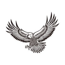 차량용 독수리 스티커 자동차 대형 스티커, 화이트, 타입1