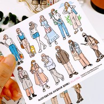 오늘도 안녕 소녀 일러스트 인쇄소스티커 No.329