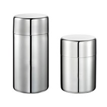 휴대용 스테인레스 스틸 차 용기 밀폐 뚜껑 미니 클래식 은색 주석 보관 캔 400/550ml, 1L