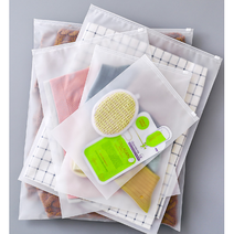 여행용 반투명 지퍼백 5가지 사이즈 슬라이딩방식 여닫이, 1호(20cmX28cm)