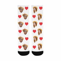 MYescustom-맞춤형 커플 러브 하트 맞춤형 승화 크루 유니 참신한 양말 디자인 사진 인쇄 애완 동물 애호