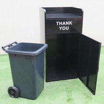 스텐쓰레기통 야외 공원 플라스틱 내부 배럴 포함 스테인리스 스틸 쓰레기통 60L 100 120 240 블랙 장식