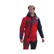 JETTRIBE 제트트라이브 피벗 2피스 웻슈트 세트 2mm 존 & 후드, XX-Large, RED