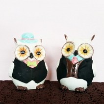 기타 바보사랑[소품마켓]신사부엉이 세트 집들이 인테리어 소품, 상세 설명 참조