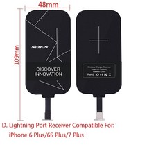 범용 Qi 무선 충전기 수신기 충전 Nillkin 매직 태그 마이크로 USB / Type C 어댑터 For iphone 6 6S 7 Plus For iPad, 번개처럼 긴, 1개