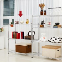 공간활용 무홀 무볼트 간단설치 메탈랙 수납 3단 선반 진열장