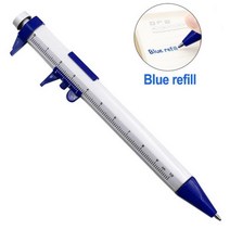 다기능 젤 잉크 펜 버니어 캘리퍼스 롤러 볼펜 문구류 볼포인트 0.5mm 직송, Blue blue